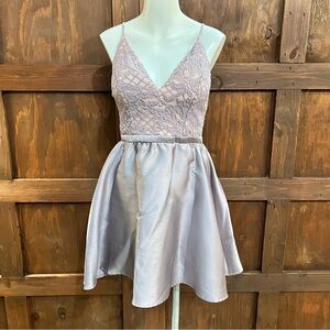 Honey and Rosie Mauve Lace Dress